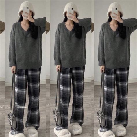 Rẻ Vô Địch Quần Kẻ Nữ Caro Lưng Cao Dáng Rộng Ống Suông Ulzzang Full Màu Hot Shopee Việt Nam