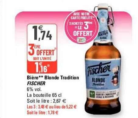Promo Bière Blonde Tradition Fischer chez G20 iCatalogue fr