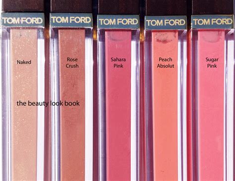 Tom Ford Lip Glosses Naked Crushed Rose Sahara Pink Peach Absolut Sugar Pink The Beauty