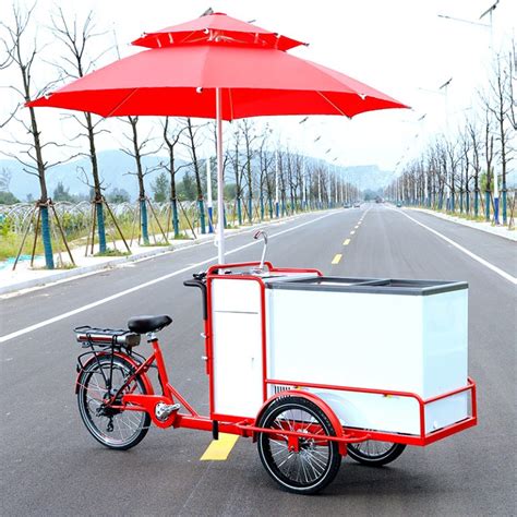 Ice Cream Freezer Bike Bicycle Push Cart Top Cargo Bike