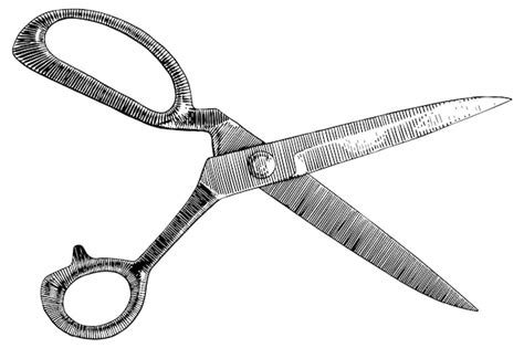 Premium Vector Engraving Style Drawing Of Old Tailor S Scissors