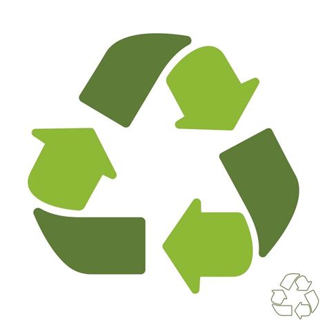 Recycle Icon Sign Isolated On White Background Reuse Reduce Green