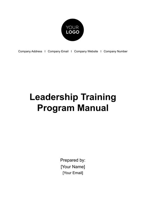 Free Leadership Training Program Manual Hr Template To Edit Online