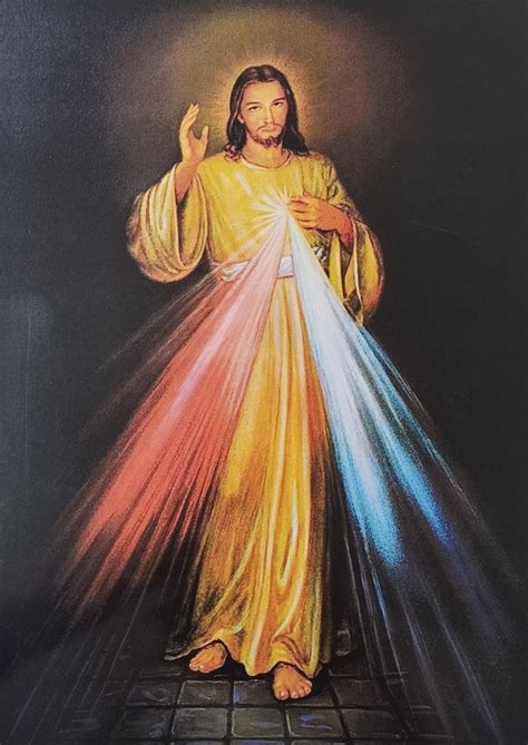 Gold Divine Mercy Print 10x8 The Acts Mission Store