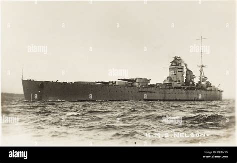 Hms Nelson British Naval Battleship Stock Photo Alamy