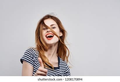 Beautiful Brunette Girl Her Mouth Open Stock Photo 2137350835 Shutterstock