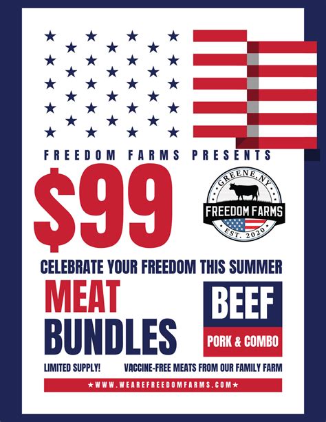 99 Meat Bundles Are In Freedom Farms Greene Ny