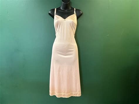 Vintage Nude Lace Slip Olga Floral Full Slip Lingerie 38 Etsy