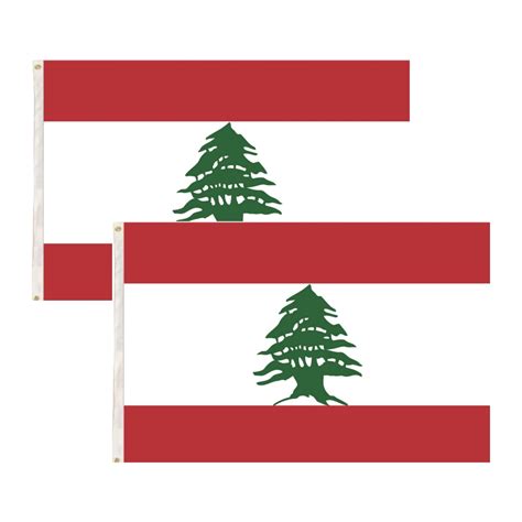 Buy 2x Lebanon Lebanese Country Flags Heavy Duty Outdoor - 150cm x 90cm