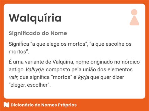 Significado Do Nome Walquiria - Significado do nome Walquíria - Dicionário de Nomes Próprios