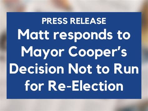 Nashville Mayoral Candidate Matt Wiltshire Responds To Mayor Coopers