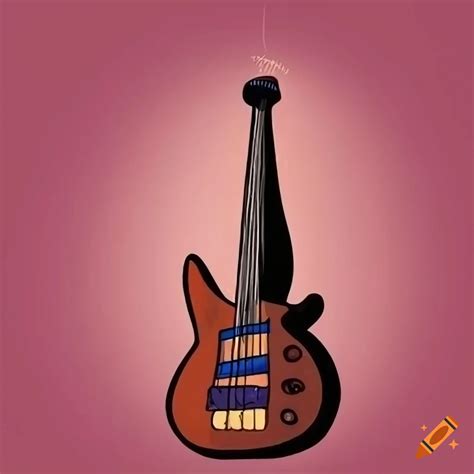 Cartoon Bass Guitar