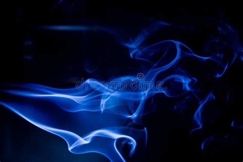 Blue Toxic Fumes Movement On A Black Background Stock Image Image Of