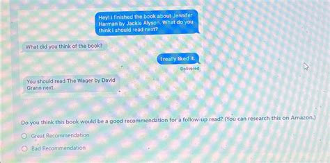 Solved Hey! I finished the book about Jennifer Harman by | Chegg.com