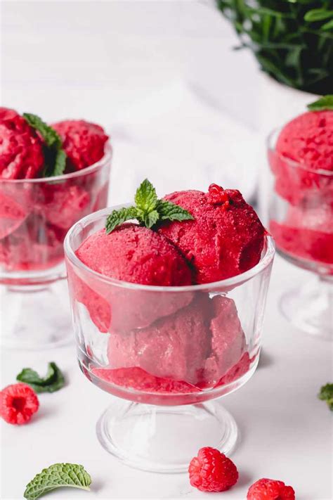 Simple Raspberry Sorbet Recipe | Wholefully