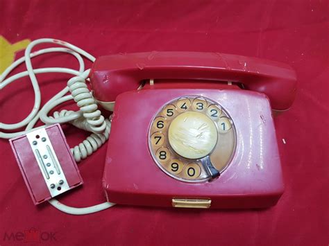 СТАРИННЫЙ ТЕЛЕФОН СССР -В КОРОБКЕ ОТ ХРУСТАЛЯ - КРАСНЫЙ С ...