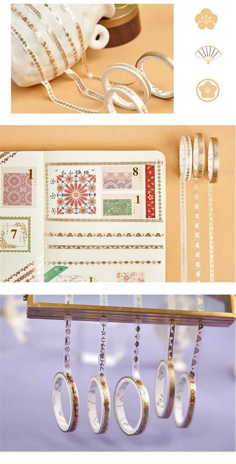 6 шт. Милая Мини васи лента Kawaii клейкая лента декоративная тонкая ...