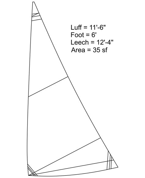 35 Square Foot Canoe Sail Duckworks Boat Builders Supply