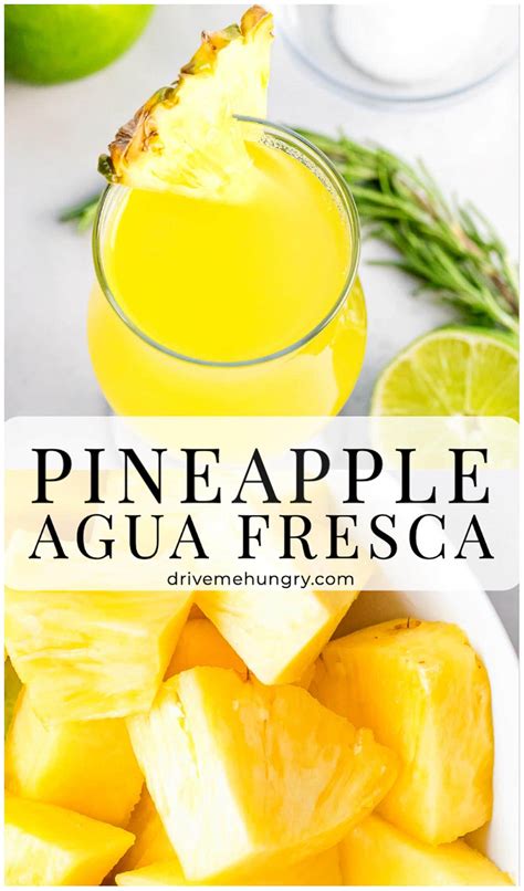 Pineapple Agua Fresca Sweet And Refreshing Drive Me Hungry