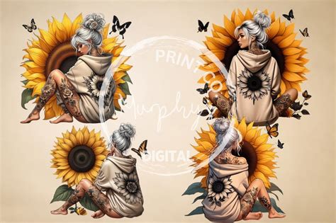 Bad Ass Bitch Clip Art Girl With Tattoos Art Commercial Use Clip Art