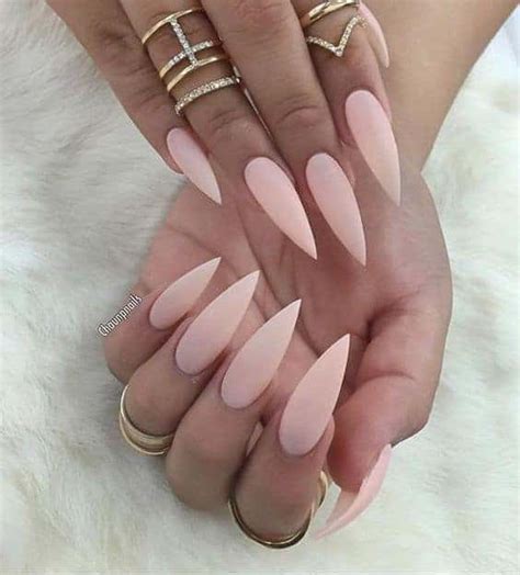 Nude Stiletto Nails To Complement Any Look Naildesigncode