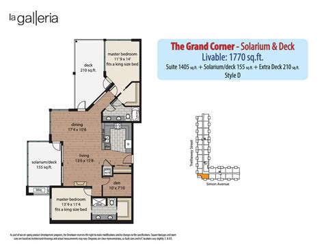 2 Bedroom Den Plans La Galleria