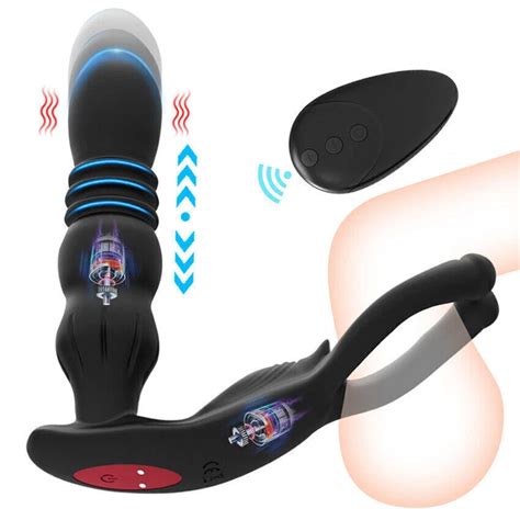 TELESCOPIC MASSAGE ANAL VIBRATOR REMOTE CONTROL PROSTATE BUTT PLUG DILDO TOY EUR PicClick FR