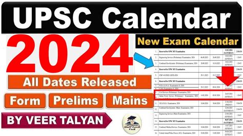 Upsc 2024 Exam Calendar Released Upsc Prelims 2024 Date 51 Off