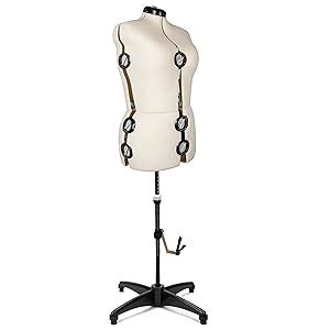 Amazon Beige Dials Female Fabric Adjustable Mannequin Dress