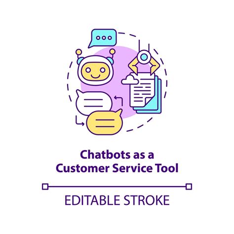 Chatbot as customer service tool concept icon 3234841 Vector Art at ...