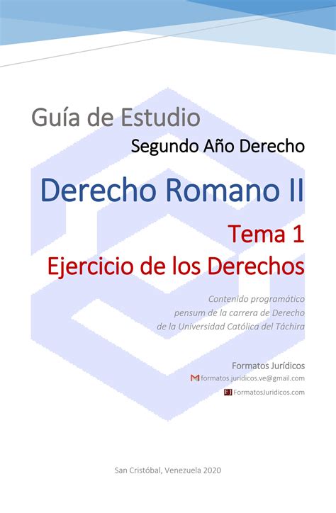 SOLUTION Derecho Romano II 1 Ejercicio De Los Derechos Studypool