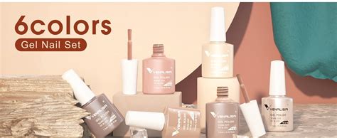 Venalisa Nude Gel Nail Polish Set Colors Jelly Pink Grey Brown Nude French Manicure Skin Tones