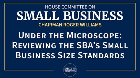 Full Committee Under The Microscope Reviewing The SBAs Small