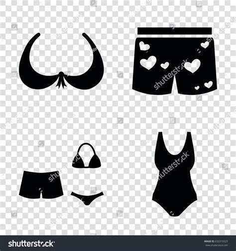 Bikini Icons Set Set 4 Bikini Stock Vector Royalty Free 650319325 Shutterstock
