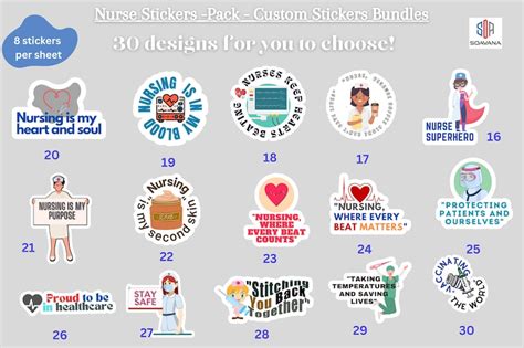 Custom Funny Nurse Stickers Pack Personalized Medical - Etsy