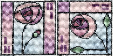 Coasters Mackintosh 3 With Images Cross Stitch Rose Cross Stitch