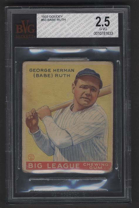 Goudey Babe Ruth Bvg