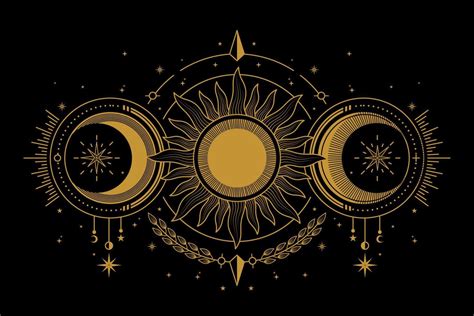 Celestial Sun And Moon Art