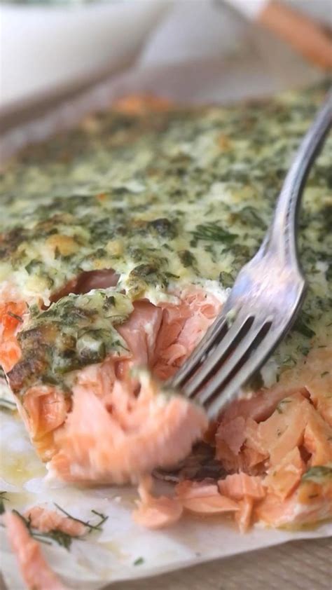 Parmesan Herb Baked Salmon Recipe