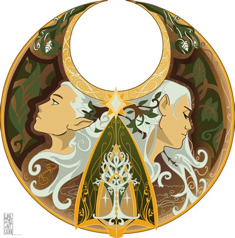 Vectorart Fantasyart Elven Mandala Illustration Anna Jaeger Hauer