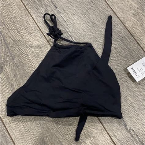 L Space Swim New Lspace Lizzie Wrap Halter Neck Bikini Top Poshmark