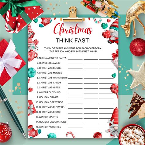 Think fast christmas game christmas trivia christmas games groups