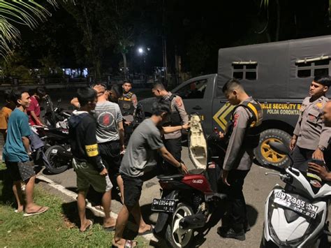 Patroli Rutin Samapta Polda Gorontalo Ajak Kalangan Anak Muda Tidak