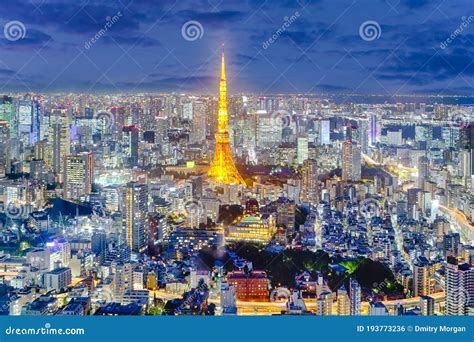 famous japanese destinations amazing night view  picturesque tokyo