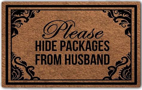 Msmr Doormat Entrance Floor Mat Please Hide Packages From Husband