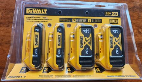 DeWalt 20 Volt MAX Batteries 4 Pack DCB324 4 885911610551 EBay