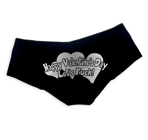 Happy Valentine S Day Lets Fuck Panties Funny Naughty Bachelorette Party Gift Panty Womens