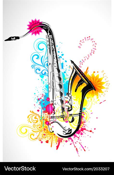 Saxophone Royalty Free Vector Image Vectorstock