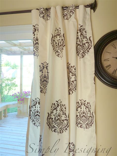 Diy Stenciled Curtains And A Giveaway From Cutting Edge Stencils