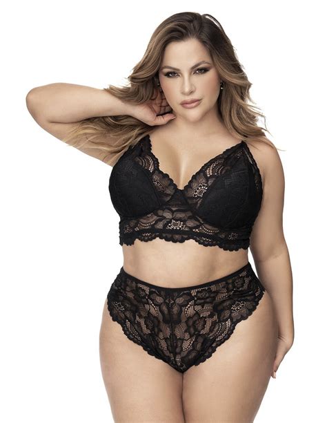 Lingerie Grande Taille Soutien Gorge Et Culotte En Fibres Recycl E